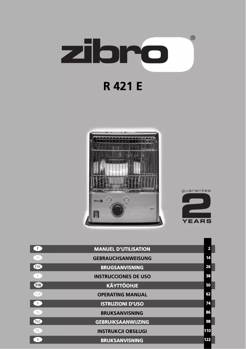 Page n°1 - Manuel utilisateur Zibro Kamin R 421 E