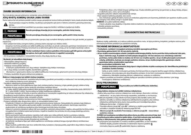 Page 1 de la notice Manuel utilisateur Whirlpool AKT 6455/NB