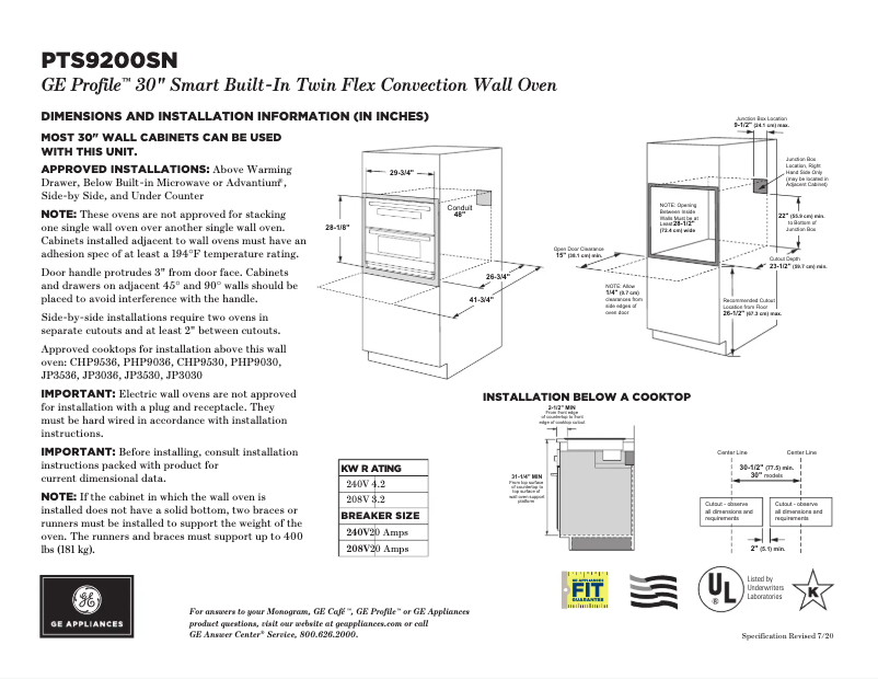 Imagen de la primera página del manual del dispositivo Profile PTS9200SNSS