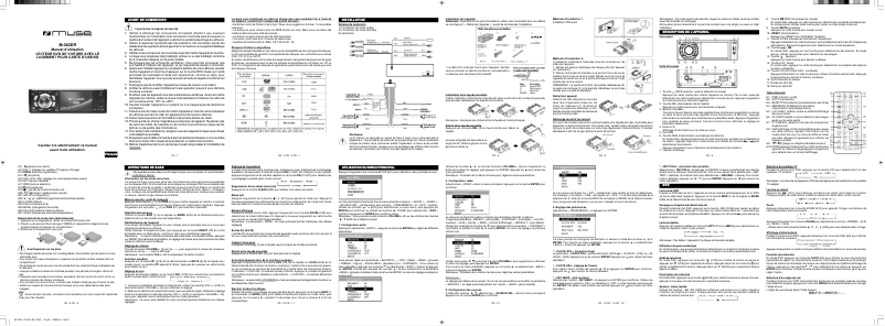 Page 1 de la notice Manuel utilisateur Muse M-165 ZW