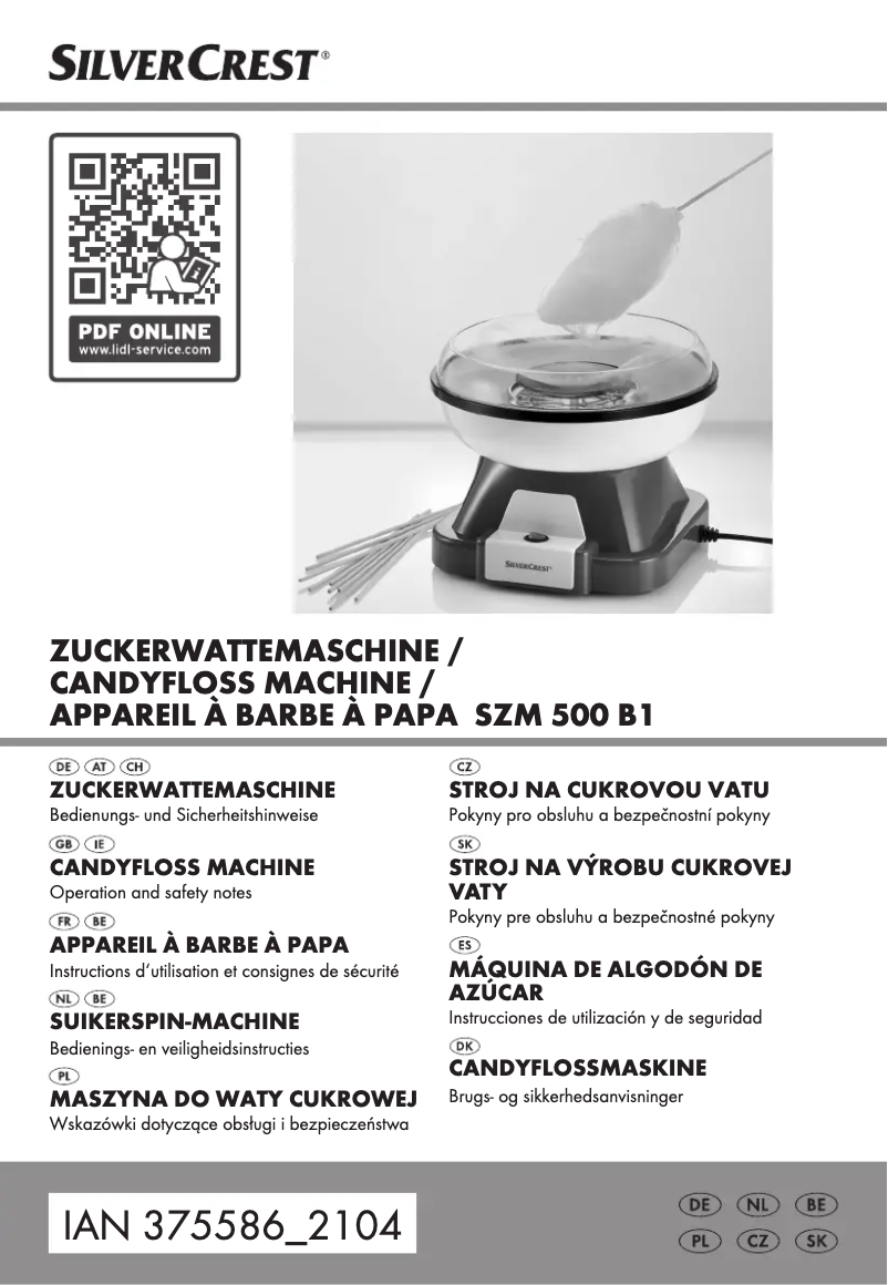 Page n°1 - Manuel utilisateur SilverCrest SZM 500 B1