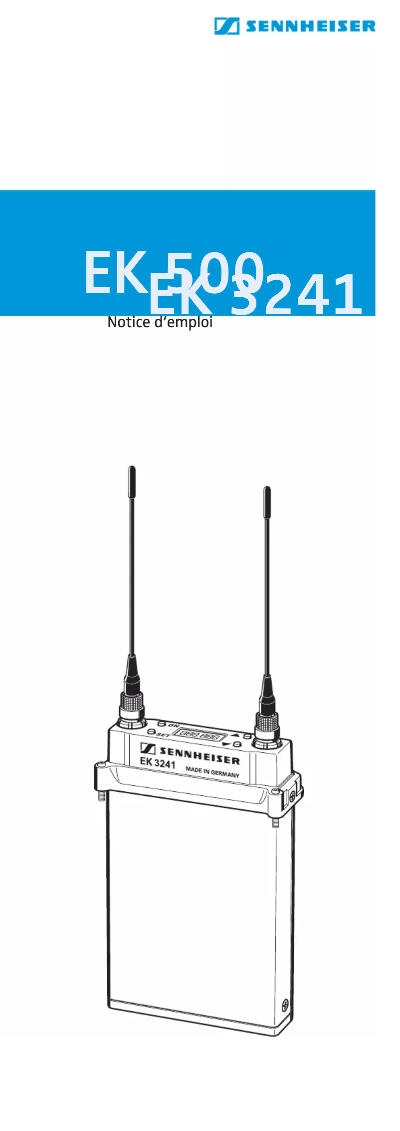 Image de la première page du manuel de l'appareil EK 3241