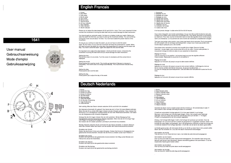 Page 1 de la notice Manuel utilisateur Davis 1641