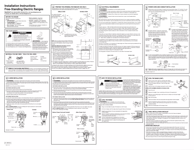 Page 1 de la notice Guide d'installation Adora JB755DJWW
