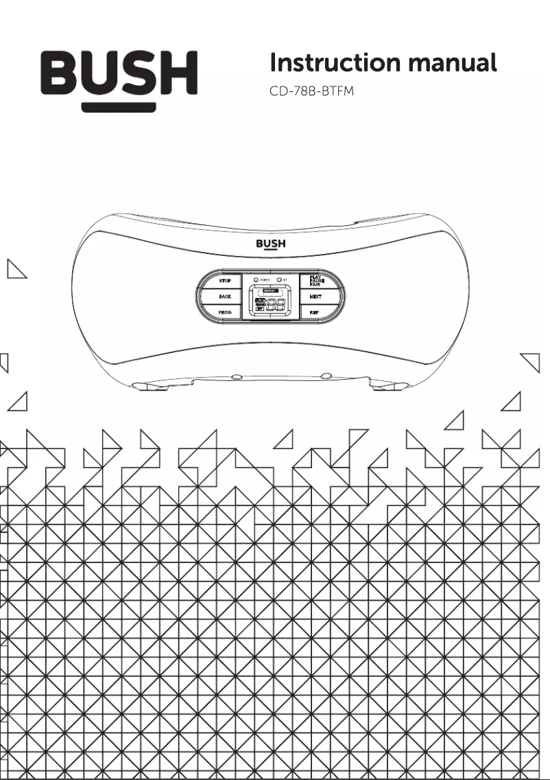 Page 1 de la notice Manuel utilisateur Bush CD-78B-BTFM