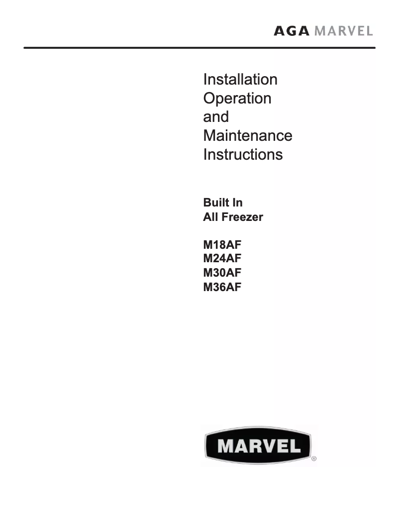 Page 1 de la notice Manuel utilisateur Marvel M36AF