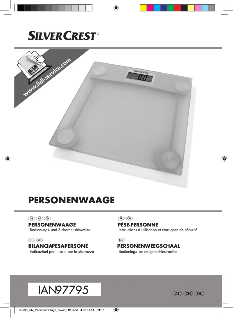 Page n°1 - Manuel utilisateur SilverCrest IAN 97795