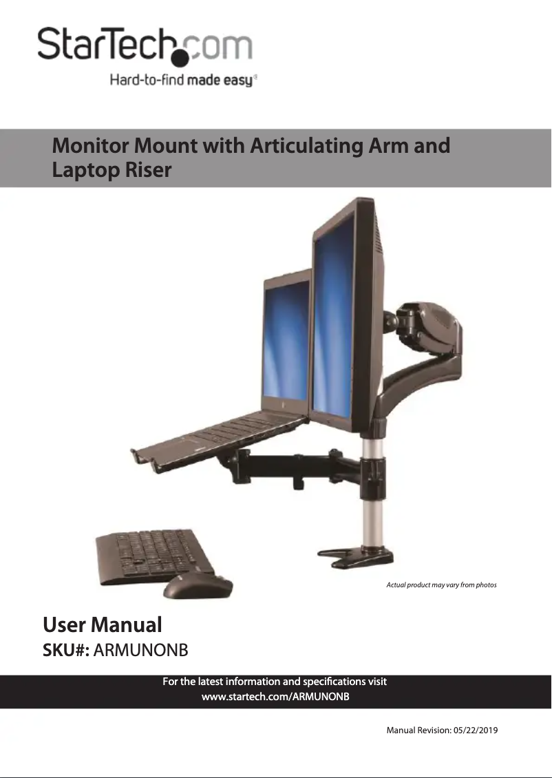 Imagen de la primera página del manual del dispositivo ARMUNONB