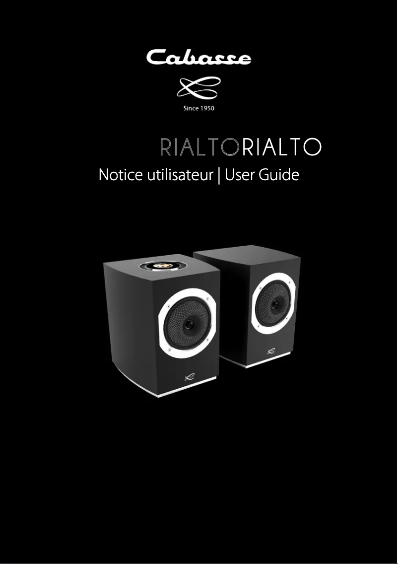 Page 1 de la notice Manuel utilisateur Cabasse Rialto