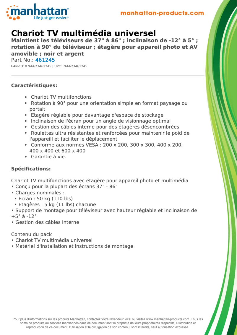 Image de la première page du manuel de l'appareil 461245