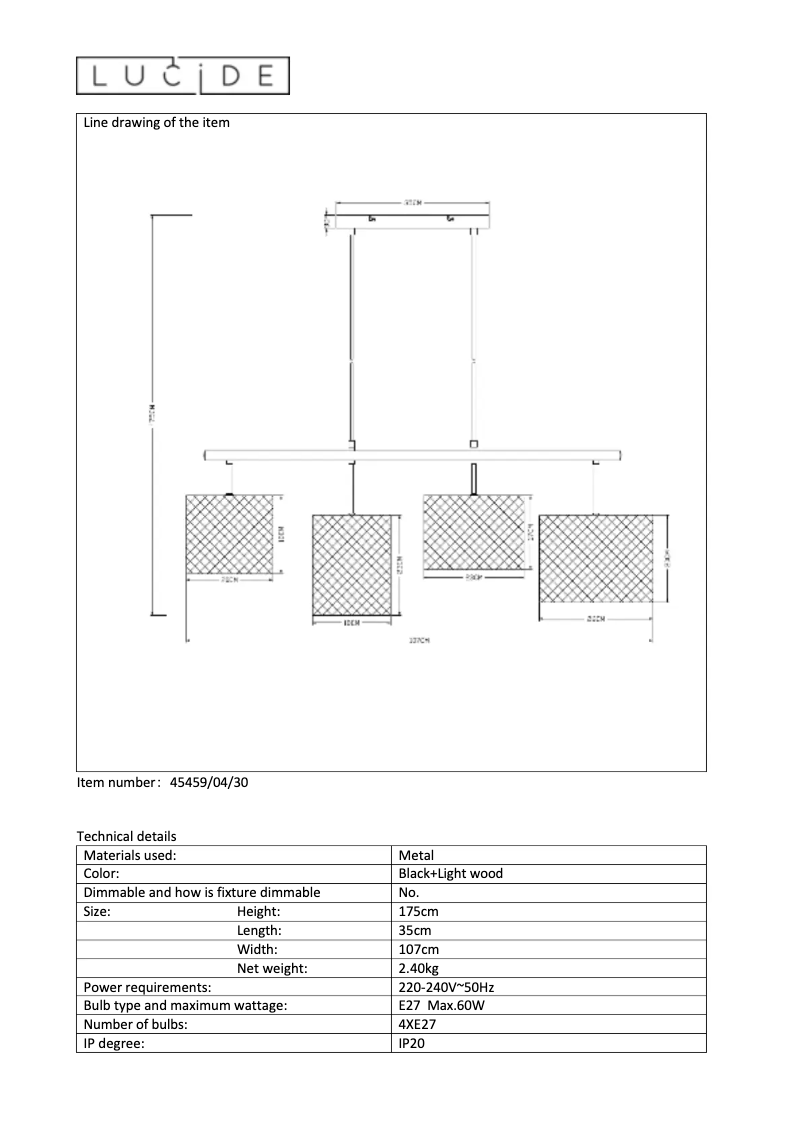 Page n°1 - Manuel utilisateur Lucide Baskett