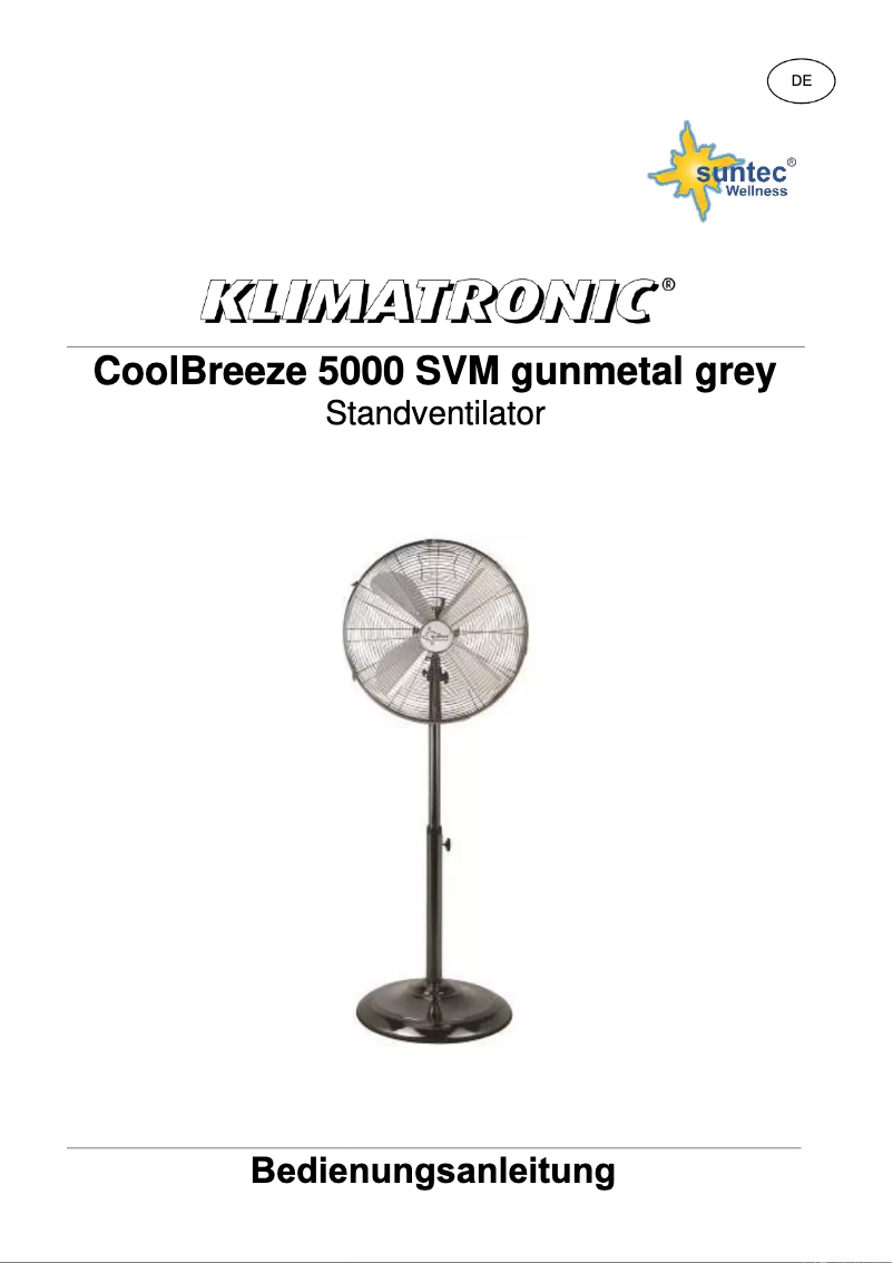 Page n°1 - Manuel utilisateur Suntec CoolBreeze 5000 SVM