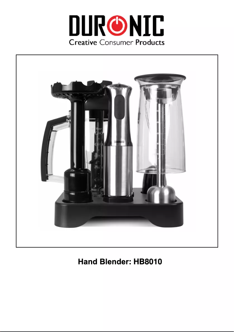 Image de la première page du manuel de l'appareil HB8010