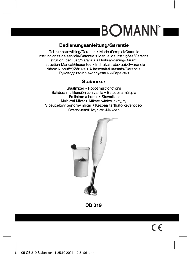 Page 1 de la notice Manuel utilisateur Bomann CB 319