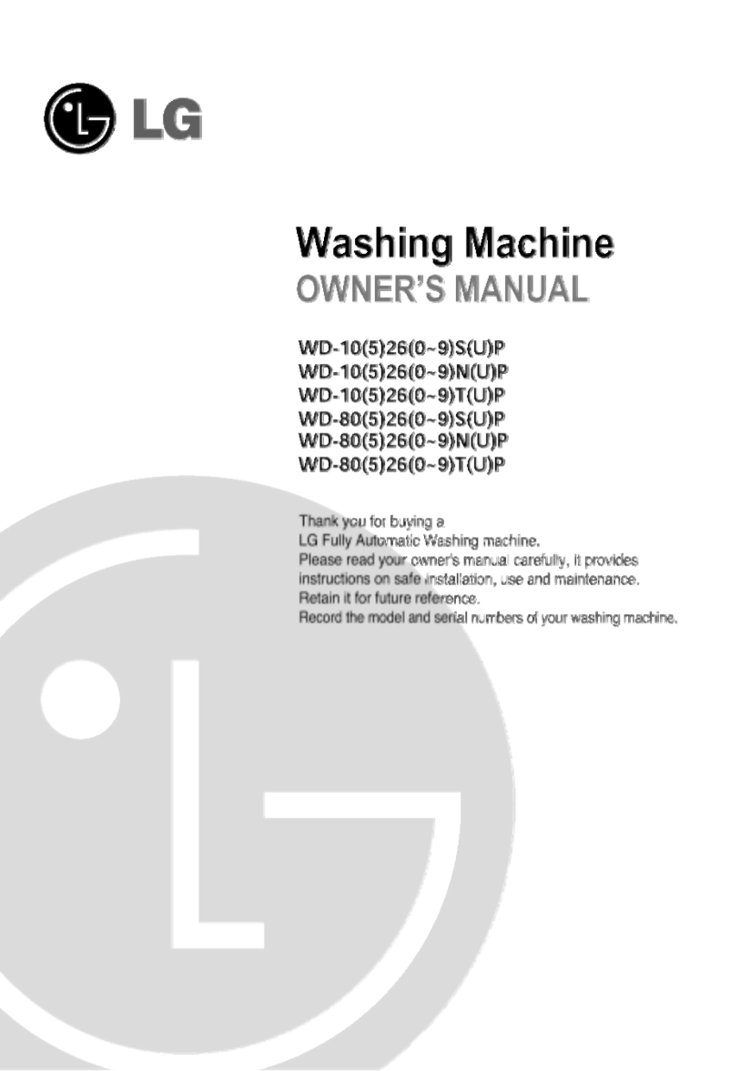 Página 1 del manual Manual de usuario LG WD-85260NP