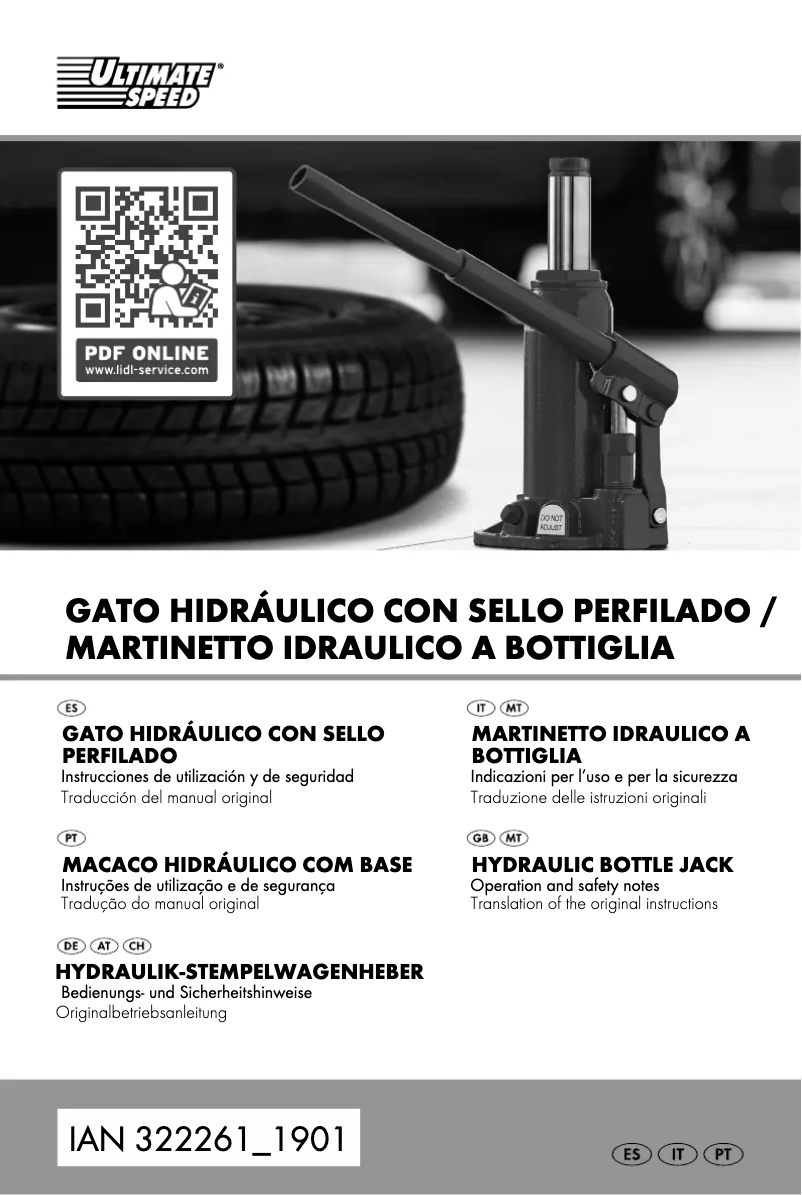 Page 1 de la notice Manuel utilisateur Ultimate Speed IAN 322261