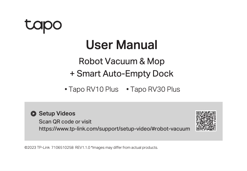 Page 1 de la notice Guide d'installation TP-Link Tapo RV30 Plus