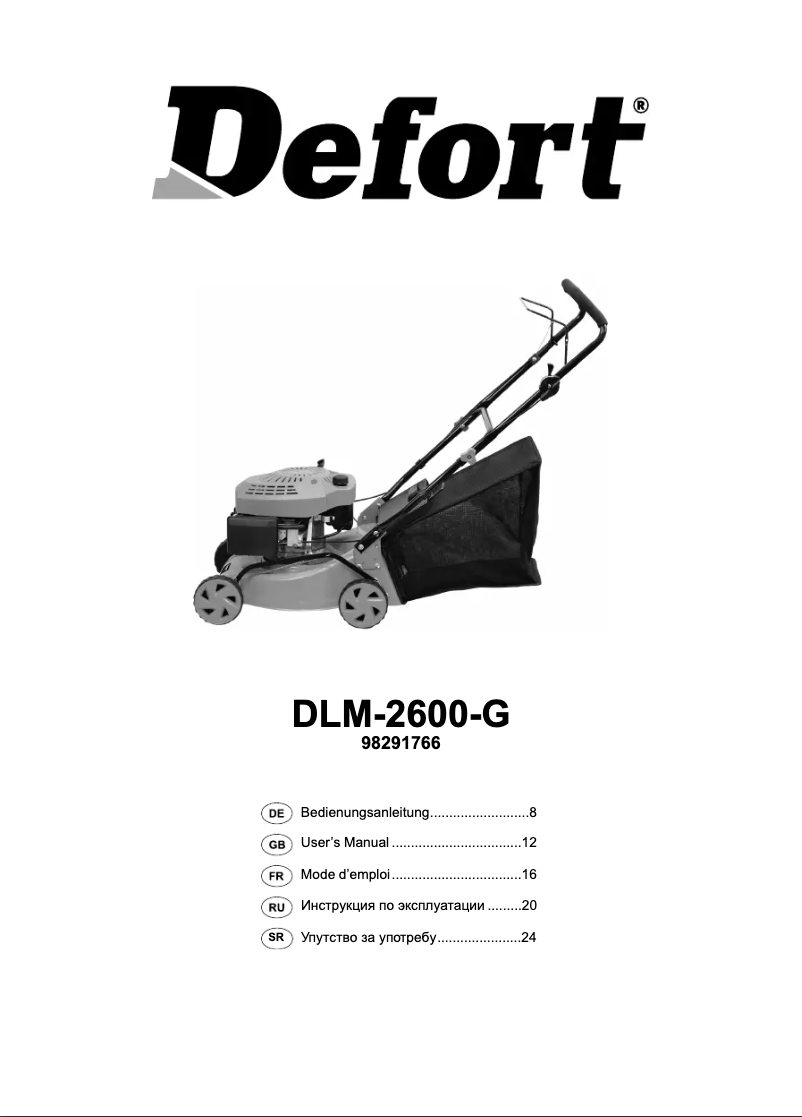 Page 1 de la notice Manuel utilisateur Defort DLM-2600-G
