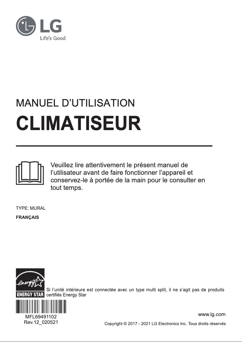 Page n°1 - Manuel utilisateur LG LSN181HSV5