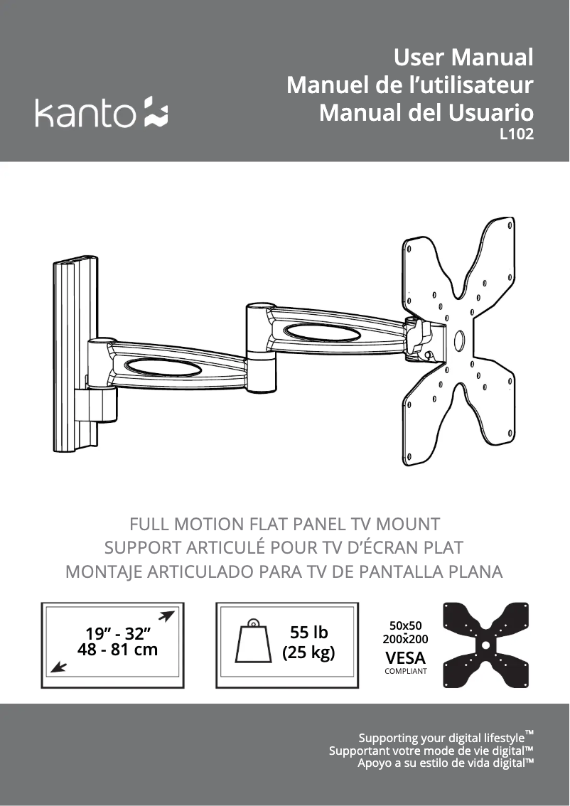 Page 1 de la notice Manuel utilisateur Kanto L102