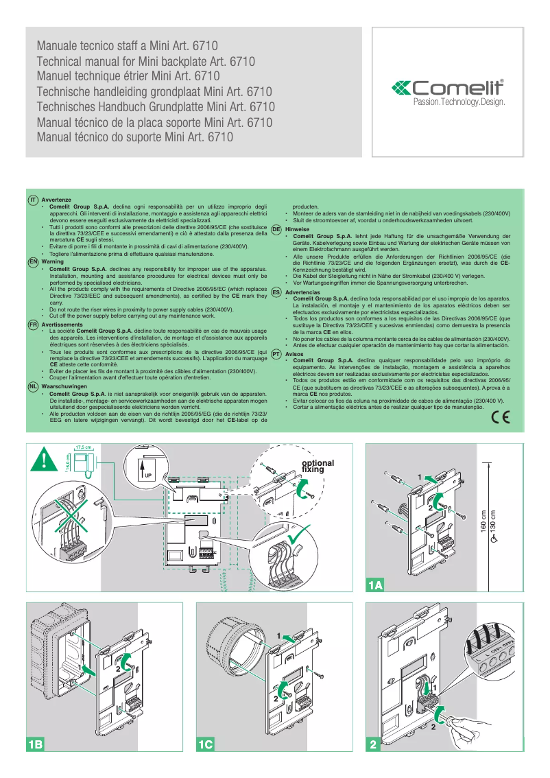 Page 1 de la notice Manuel utilisateur Comelit 6710