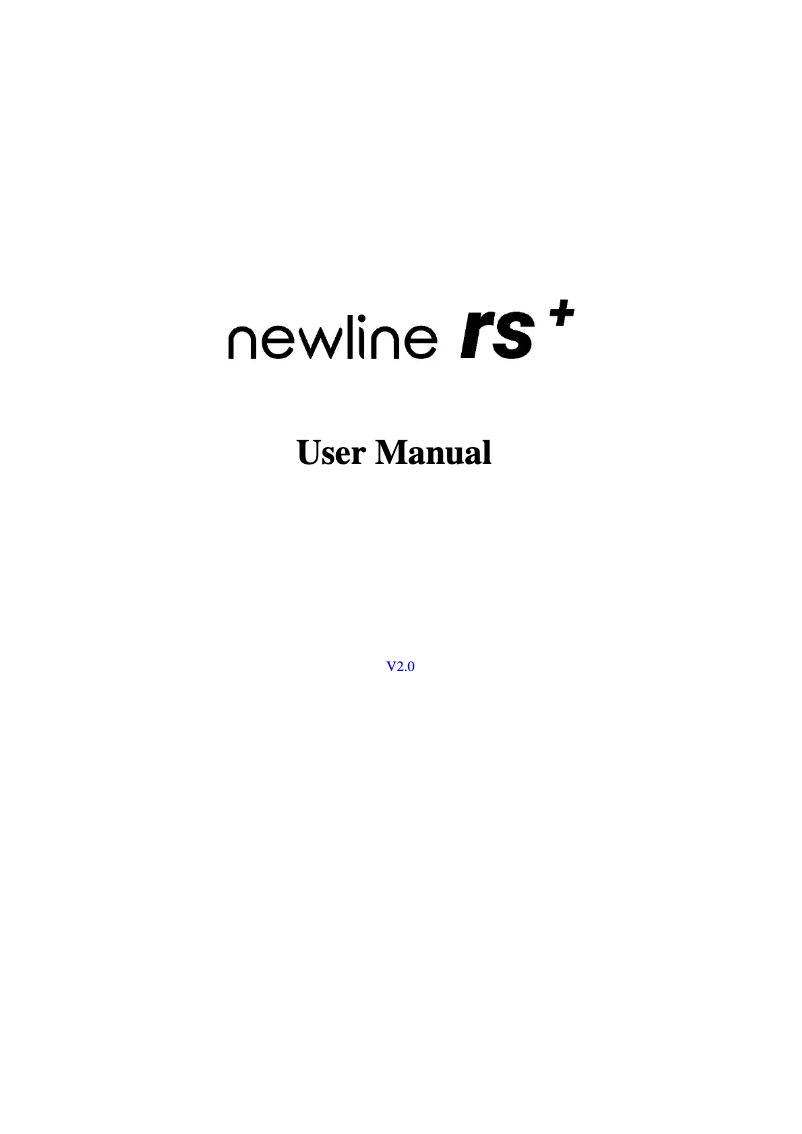 Page 1 de la notice Manuel utilisateur Newline TT-7519RS