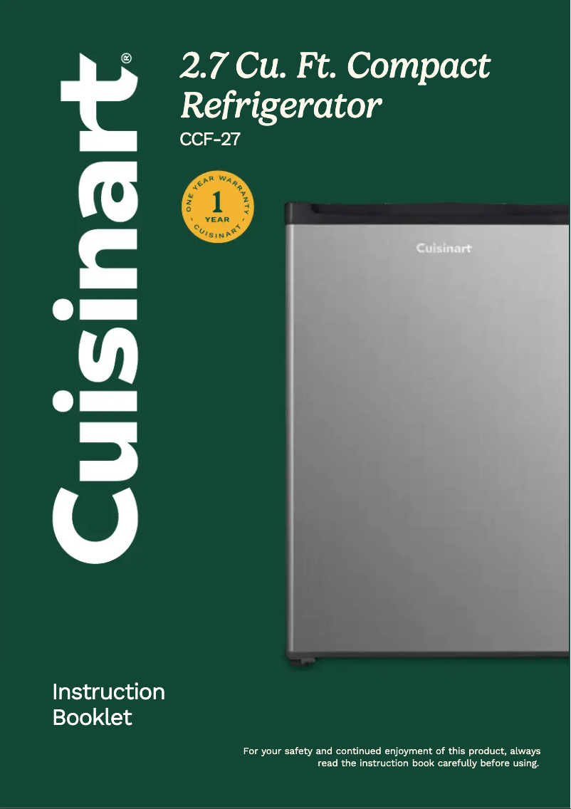 Image de la première page du manuel de l'appareil CCF-27