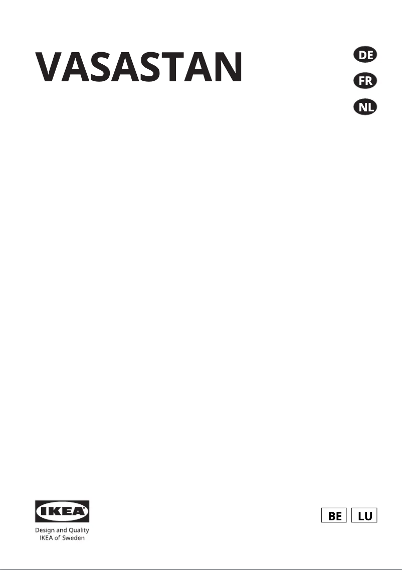 Page 1 de la notice Manuel utilisateur Ikea VASASTAN 105.241.83