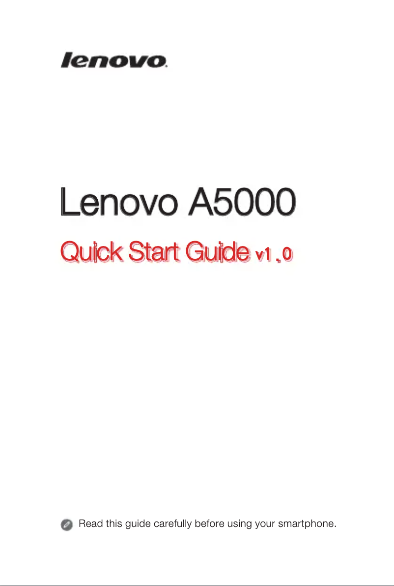 Page 1 de la notice Manuel utilisateur Lenovo A5000