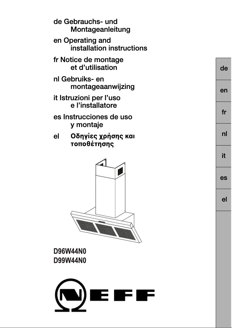 Page 1 de la notice Manuel utilisateur Neff DSW 9944 N D99W44NO