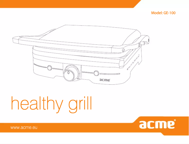 Page 1 de la notice Manuel utilisateur Acme Made GE100