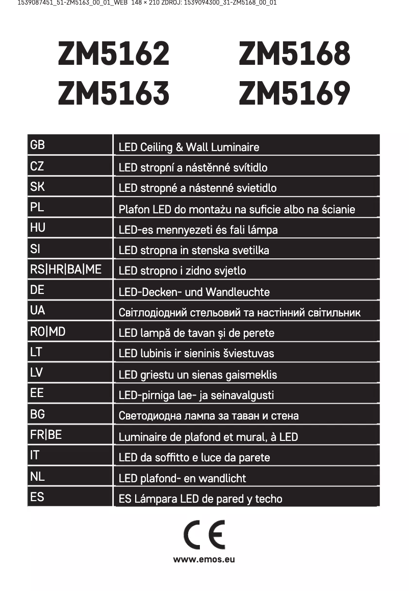 Image de la première page du manuel de l'appareil ZM5163