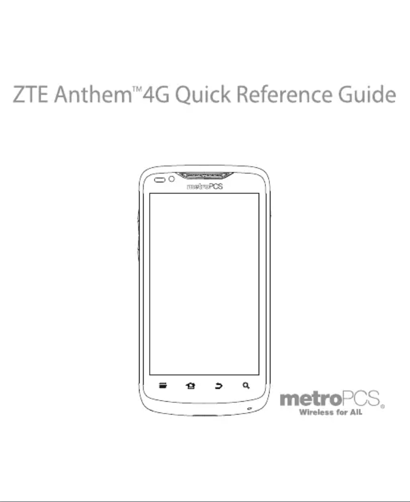 Page 1 de la notice Manuel utilisateur ZTE Anthem