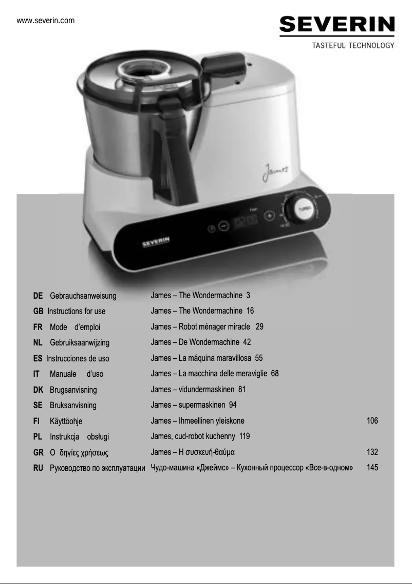 Page 1 de la notice Manuel utilisateur Severin KM 3895