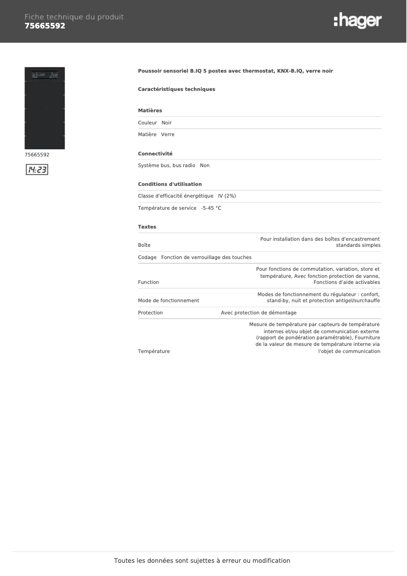 Image de la première page du manuel de l'appareil 75665592