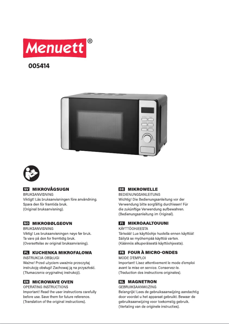 Página 1 del manual Manual de usuario Menuett 005414