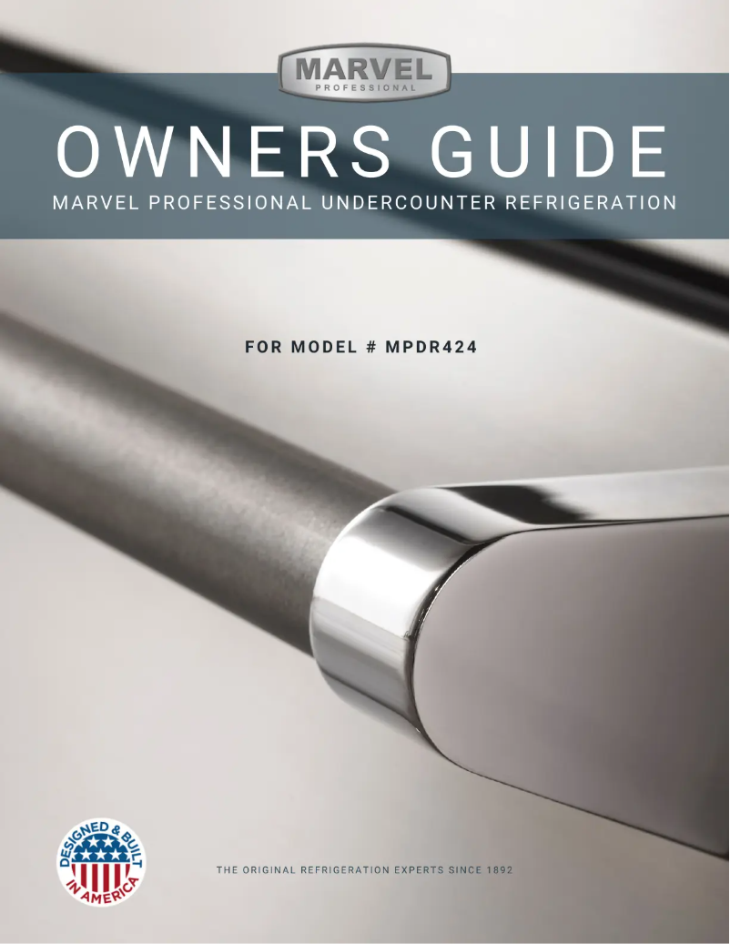 Page 1 de la notice Manuel utilisateur Marvel MPDR424IS71A