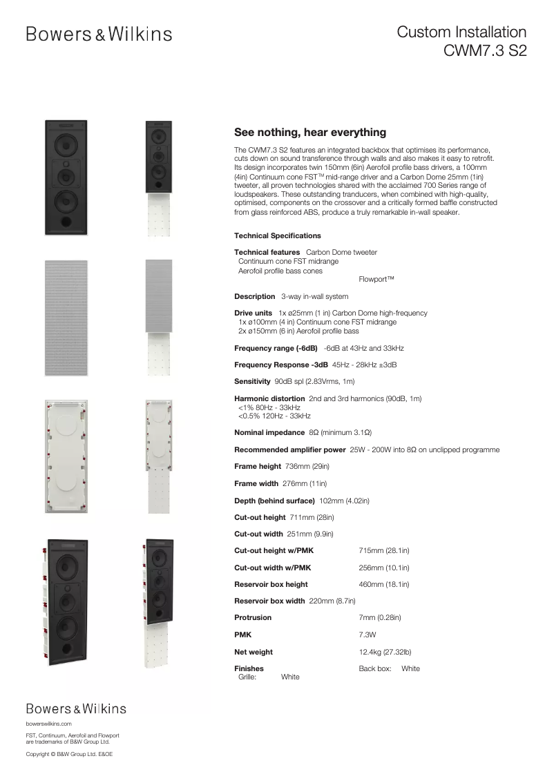 Image de la première page du manuel de l'appareil CWM7.3 S2