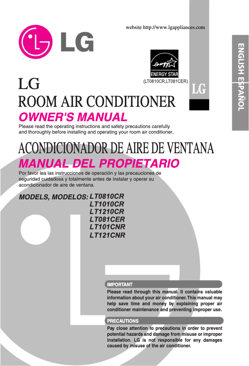 Image de la première page du manuel de l'appareil LT081CER