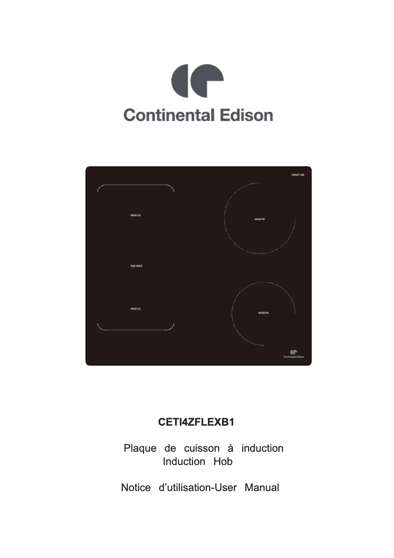 Page n°1 - Manuel utilisateur Continental Edison CETI4ZFLEXB1