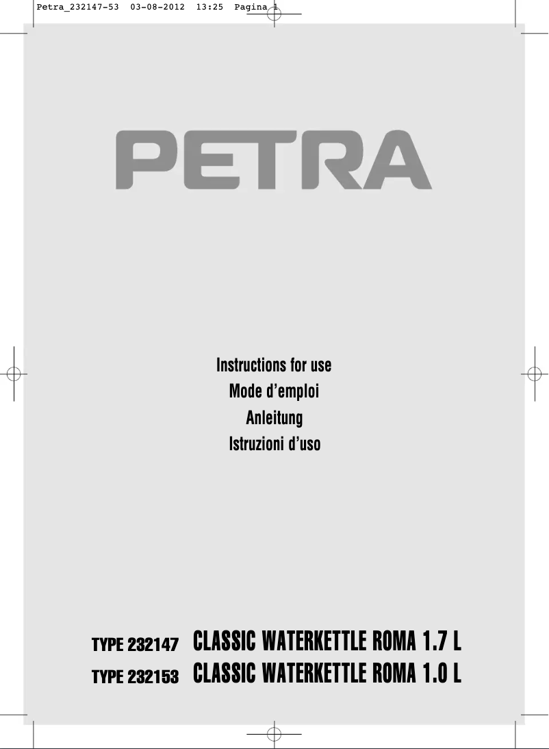 Image de la première page du manuel de l'appareil WK 52.35