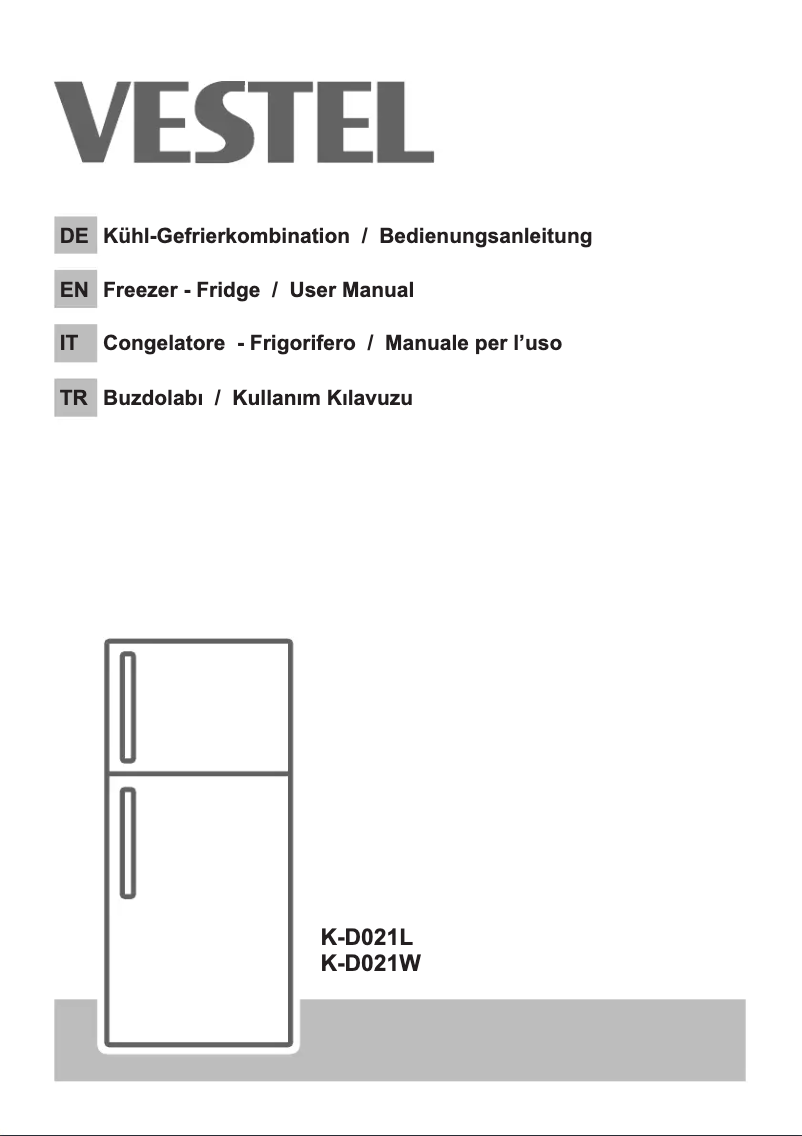 Page n°1 - Manuel utilisateur Vestel K-D021L