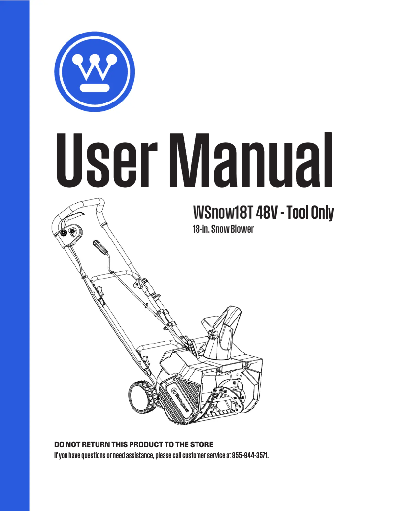 Image de la première page du manuel de l'appareil WSnow18T