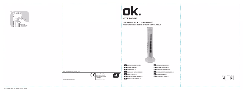 Page 1 de la notice Manuel utilisateur OK OTF 802-W