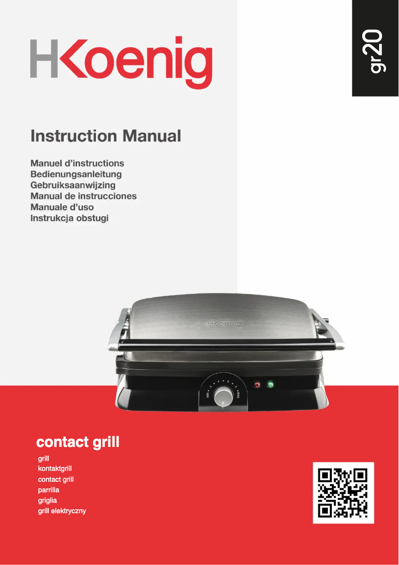 Página 1 del manual Manual de usuario H.Koenig GR20