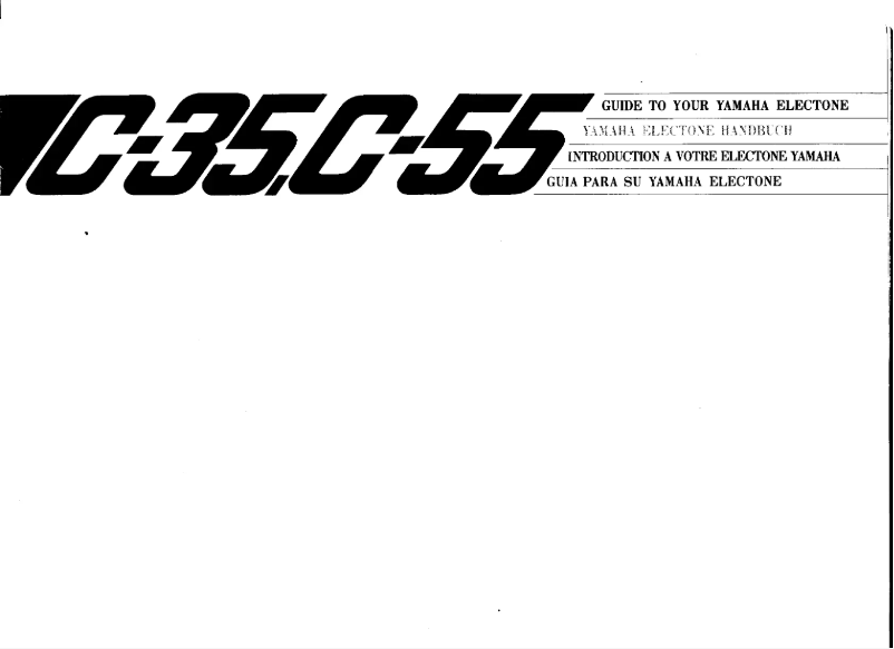 Image de la première page du manuel de l'appareil Electone C-55