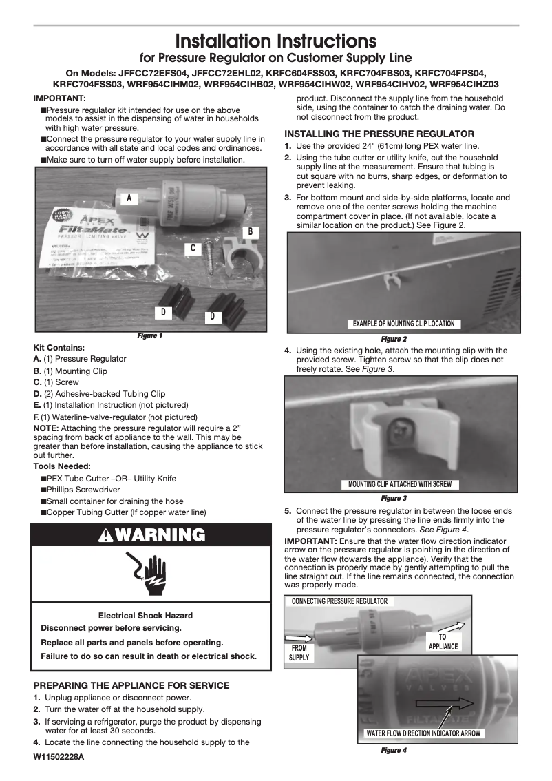 Page n°1 - Instructions / montage JennAir WRF954CIHZ