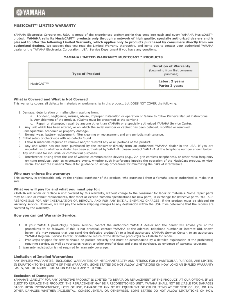 Image de la première page du manuel de l'appareil XDA-AMP5400RK