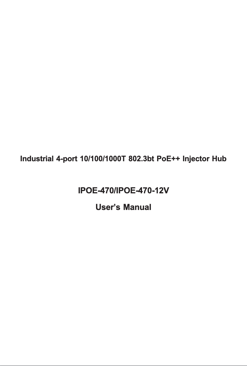 Image de la première page du manuel de l'appareil IPOE-470-12V
