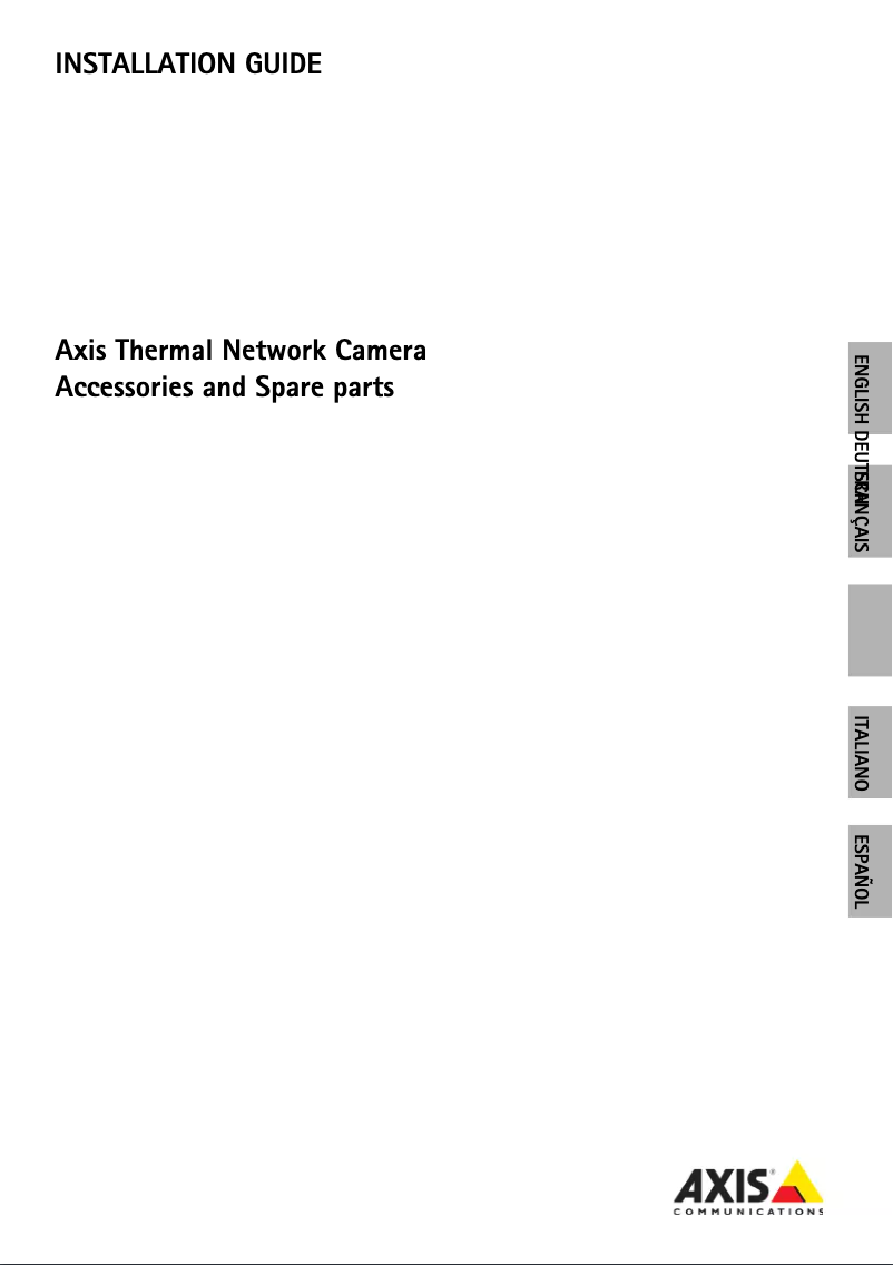 Page 1 de la notice Manuel utilisateur Axis Q1922